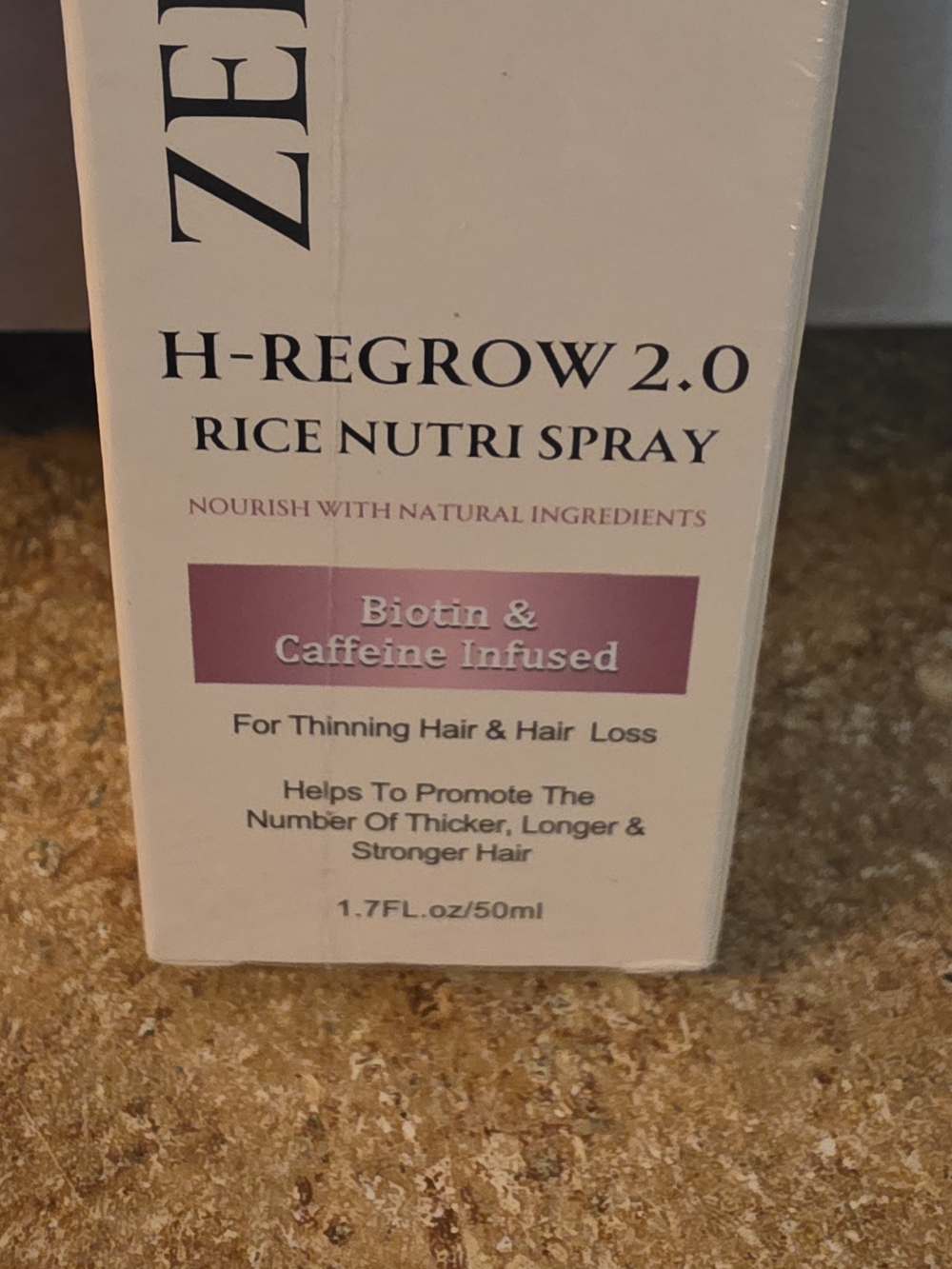 Zephta H-Regrow 2.0 Rice Nutri Spray - Biotin & Caffeine Infused 1.7oz - Picture 5 of 6